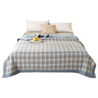 意尔嫚被子空调被夏凉被单人A类大豆纤维春秋被夏季薄被150*200cm简兮蓝