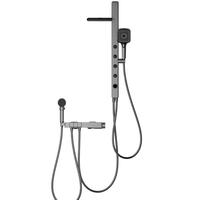 海尔（Haier）淋浴花洒全套装 家用淋浴器肩喷背喷儿童花洒头智能数显L507 枪灰