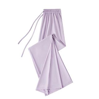 JEANSWEST CLUB真维斯山本裤女士冰丝休闲裤夏季阔腿裤垂感慵懒显瘦薄款防晒女裤 紫色