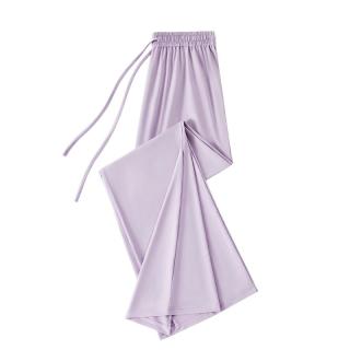 JEANSWEST CLUB真维斯山本裤女士冰丝休闲裤夏季阔腿裤垂感慵懒显瘦薄款防晒女裤 紫色