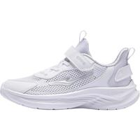 鸿星尔克儿童鞋男童鞋女童青少年中大童休闲跑鞋夏天大网眼透气儿童运动鞋 尔克白 34