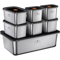 食品级316L不锈钢保鲜盒密封盒水果便当盒冰箱带盖餐盒