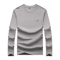七匹狼长袖T恤男春季5A抗菌面料莫代尔圆领长T男士修身显瘦打底衫男装 003(中灰) 4XL 190/104A 190/104A(XXXXL)