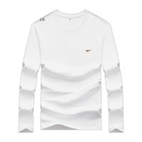 七匹狼长袖T恤男春季5A抗菌面料莫代尔圆领长T男士修身显瘦打底衫男装 803(本白) XL 175/92A 175/92A(XL)