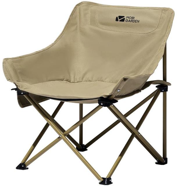 牧高笛 折叠月亮椅 户外露营便携懒人椅躺椅露营椅子 NX25665013 细沙黄