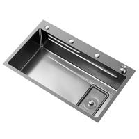 华帝(VATTI)蜂窝纳米水槽大单槽 304不锈钢厨房洗菜盘一体盆洗碗池侧置多功能