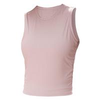 爱暇步瑜伽服女上衣 春夏显瘦瑜伽背心跑步速干运动t恤普拉提训练服 复古玫瑰/条纹裸感 无胸垫 S 复古玫瑰/无胸垫