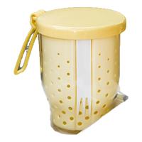 安扣外带水果杯自带叉子水果外带杯食品级车载便携式沙拉杯 【奶油白-单个装】760ml