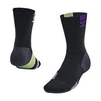 安德玛（UNDERARMOUR）VanishDry Playmaker男女同款训练运动中筒袜1376229 黑色002 M