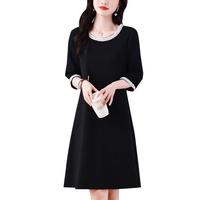 莎妮朵罗大码女装胖女人2025夏季连衣裙微胖遮肉胖mm显瘦小黑裙20139 黑色 4XL165-180斤穿着