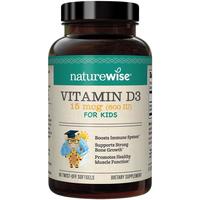 naturewise阳光蓝600IU维生素D3滴剂软胶囊新生婴幼儿童补钙vd3促钙吸收60粒 【宝宝专属】 600iu   D3   60粒