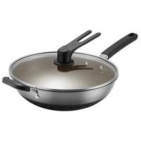 COOKER KING/炊大皇 不粘 不锈钢炒锅 升级钛盾0氟316L不锈钢炒锅 34cm