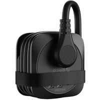 奥睿科（ORICO）USB插座/口袋插排/排插/插板/拖线板/插线板/带绕线收纳功能儿童用门差旅充电器1.2米 AP1【星耀黑】2位2A1C-1.2米