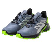 萨洛蒙（Salomon）运动鞋男 户外跑鞋舒适透气减震耐磨越野跑鞋 SUPERCROSS 4系列 岩灰/黑/壁虎绿 9.5 【44】 【44】英码9.5码