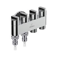 潜水艇（Submarine）角阀一进四出 多功能洗衣机龙头 马桶分水器 4通5通阀门独立开关 2个4分螺口+2个奶嘴