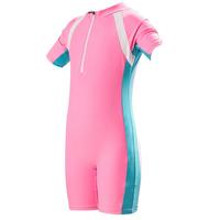 李宁(LI-NING)儿童泳衣男女童透气速干泳镜泳帽游泳套装 362粉色-连体三件套 150(120-130体重50-60)