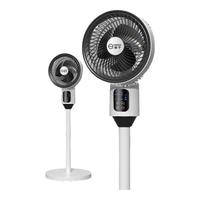 扬子电风扇家用循环扇落地扇遥控语音台地两用风扇大风力摇头扇卧室客厅办公室轻音转页扇立式小风扇 白色遥控款【远程遥控+定时】