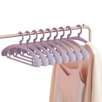 向泽宽肩衣架家用衣挂衣服衣架重衣服撑子秋冬加宽挂厚衣服衣架 【魅惑紫】宽肩防滑无痕加宽 十只装（省心宿舍装）