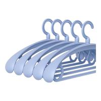 向泽宽肩衣架家用衣挂衣服衣架重衣服撑子秋冬加宽挂厚衣服衣架 【云水蓝】宽肩防滑无痕加宽 一百只（家庭装省80元）