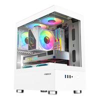 至睿(Vision)魔方MINI无A柱海景房机箱 支持M-ATX主板 270度精致全景侧透白色机箱 魔方MINI极地白