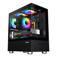 至睿(Vision)魔方MINI无A柱海景房机箱 支持M-ATX主板 270度精致全景侧透白色机箱 魔方MINI曜石黑