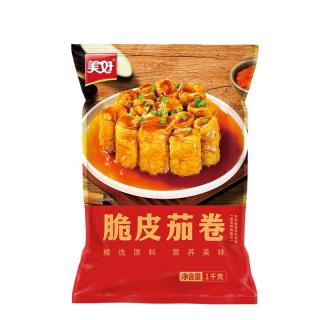 美好 脆皮茄卷2斤装1kg 约32个 鸡肉馅 香酥茄盒油炸小吃 空气炸锅烧烤 脆皮茄卷1kg
