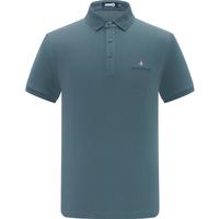 Navigare意大利小帆船短袖POLO衫男士夏季透气时尚上衣翻领简约通勤体恤衫 松林绿 XL 码