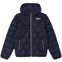 卡帕（Kappa）羽绒服女冬绗缝连帽羽绒服防寒服K0C82YY03 暗夜蓝黑-906 XL