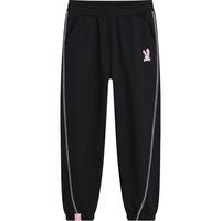 迪士尼（DISNEY）童装儿童女童加绒针织分割长裤时尚洋气裤子24冬DB441AA12黑130 碳黑【加绒】女