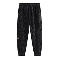 迪士尼（DISNEY）童装儿童男童加绒运动长裤宝宝时尚帅气裤子24冬DB331ME04花150 米奇头几何暗纹【加绒】男