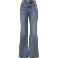 VEROMODA牛仔裤女2025春季水洗磨白复古直筒裤325132059 牛仔蓝色 2XL