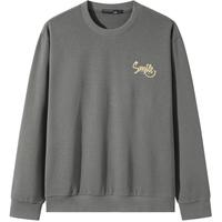 GXG男装 2024年秋季GXG字母刺绣休闲宽松卫衣圆领卫衣男 深灰色 185/XXL