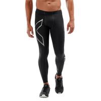 2XU Core系列梯度压缩长裤透气速干裤男运动力量训练跑步紧身裤 黑/银 XS
