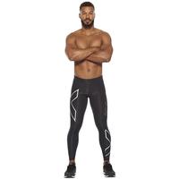 2XU Core系列梯度压缩长裤透气速干裤男运动力量训练跑步紧身裤 黑/银 2XL