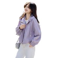 【休闲连帽防风衣外套】25年春新时尚百搭小个子宽松短款外套女