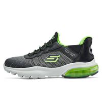 Skechers斯凯奇儿童闪穿鞋网面气垫运动鞋中大童时尚透气休闲鞋子