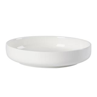 千夜盘子家用碗盘餐具简约纯白菜盘大容量饭盘深盘汤盘圆盘草帽盘 【加深】8英寸圆盘【4个】