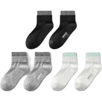 蕉内银皮506S袜子男女士抗菌防臭防滑船袜网眼透气运动短袜3双装 黑色+深花灰+白色 3双 均码 女士