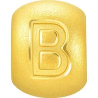 周生生 黄金转运珠 足金Charme字母串珠 单颗定价爱意 字母B