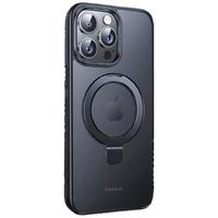 倍思支点壳【自带支架】适用iphone16promax手机壳苹果16promax保护套磁吸支架磨砂防摔MagSafe磁吸 钛原色