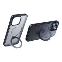 倍思支点壳 适用苹果14pro手机壳iphone14pro保护套MagSafe磁吸充电磨砂支架高级防摔男女款 磨砂黑