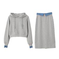 【连帽卫衣+半身裙两件套】春款时尚运动休闲套装女