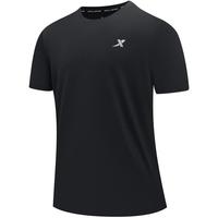 XTEP特步吸湿速干短袖男夏季T恤透气运动上衣876229010031 正黑色 L 