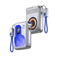  Berf 无线快充 移动电源+AC插头+自带线+磁吸  10000mAh 银蓝