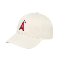 美职棒（MLB）男女帽子软顶棒球帽休闲鸭舌帽户外运动夏季遮阳帽 洛杉矶安纳海姆天使队/象牙色/66 均码 F