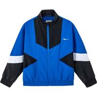 鸿星尔克（ERKE）童装男童中大童夹克儿童拼接简约休闲上衣79222303134正黑140