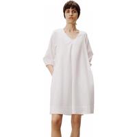 Marc O'Polo/MOP春夏V领中袖收腰宽松连衣裙女士 白色100 40/175