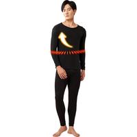 宜而爽【40支100%全棉】秋冬秋衣秋裤套装男士纯棉圆领保暖内衣棉毛衫