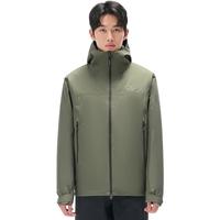 伯希和（Pelliot）【P系列】冲锋衣男金标P棉外套24秋冬Dermizax户外防水保暖夹克服 烟绿色 | 100G金标P棉内里 XL