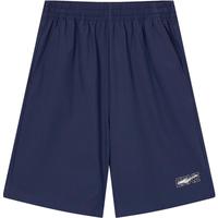 鸿星尔克(ERKE)童装男女大小童涤纶夏季速爽透气五分短裤蓝黑色140